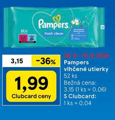 Pampers vlhčené utierky, 52 ks