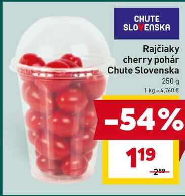 Rajčiaky cherry pohár Chute Slovenska 250 g 