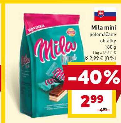 Mila mini polomáčané oblátky 180 g 