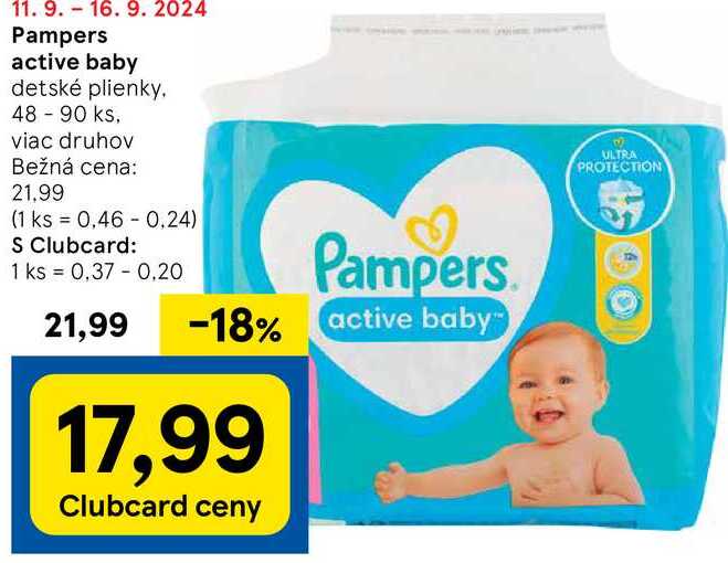 Pampers active baby, 48 - 90 ks