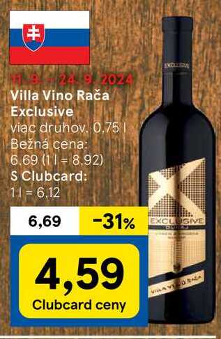 Villa Vino Rača Exclusive, 0,75 l