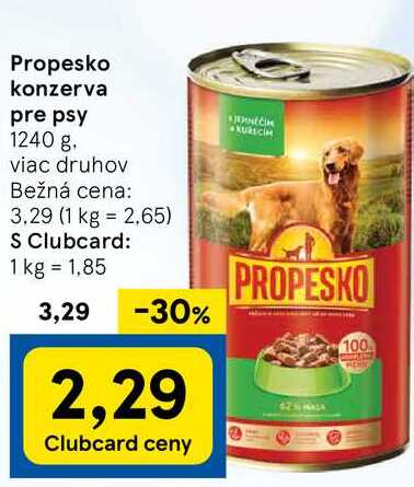 Propesko konzerva pre psy, 1240 g