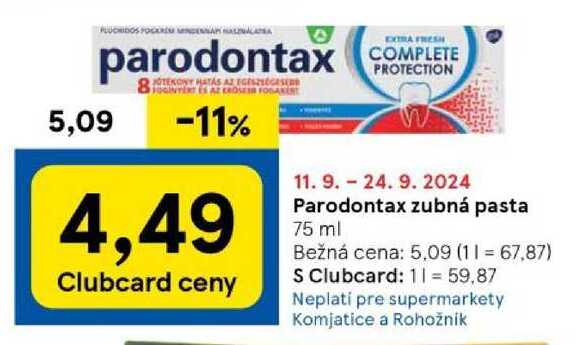 Parodontax zubná pasta 75 ml 