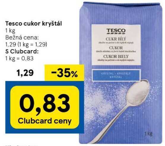 Tesco cukor kryštál 1 kg