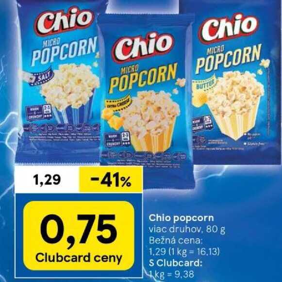 Chio popcorn viac druhov, 80 g 