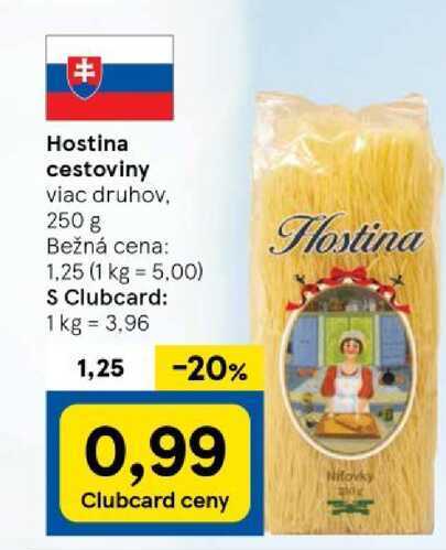 Hostina cestoviny viac druhov, 250 g 