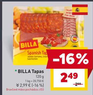 BILLA Tapas 120 g 