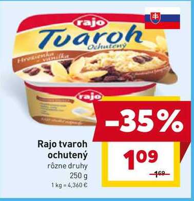 Rajo Tvaroh 250 g ochutený