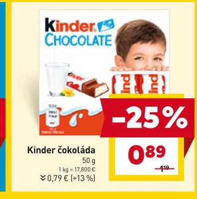 Kinder čokoláda 50 g