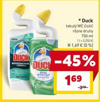 Duck tekutý WC čistič rôzne druhy 750 ml 