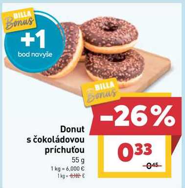 Donut s čokoládovou príchuťou 55 g