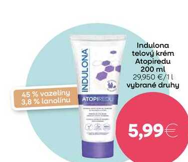 Indulona telový krém Atopiredu 200 ml 