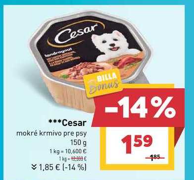 Cesar mokré krmivo pre psy 150 g 