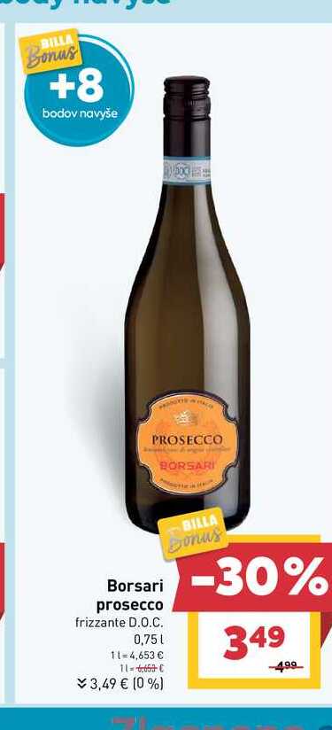 Borsari prosecco frizzante D.O.C. 0,75l