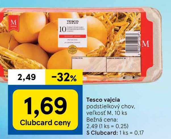 Tesco vajcia, 10 ks