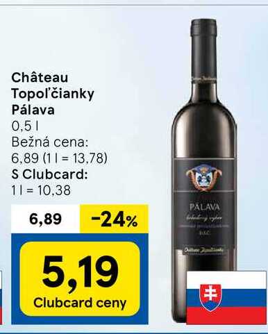 Château Topoľčianky Pálava, 0,5 l