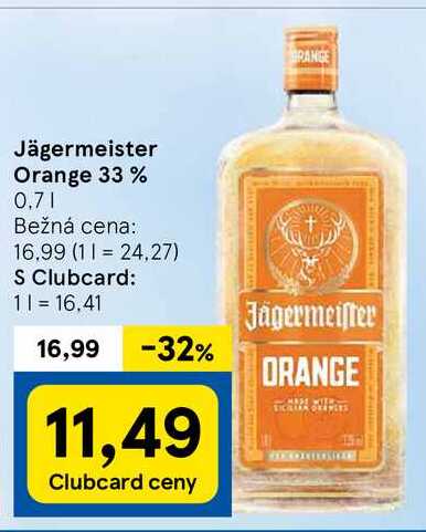 Jägermeister Orange 33 %, 0,7 l v akcii