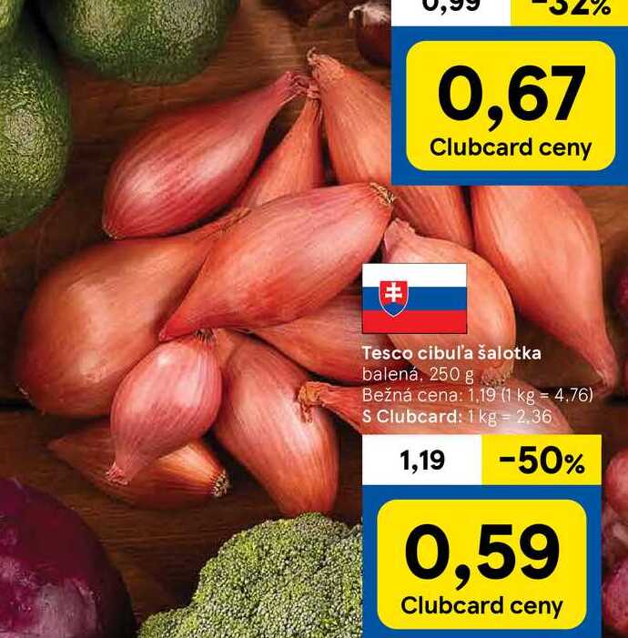 Tesco cibuľa šalotka, 250 g