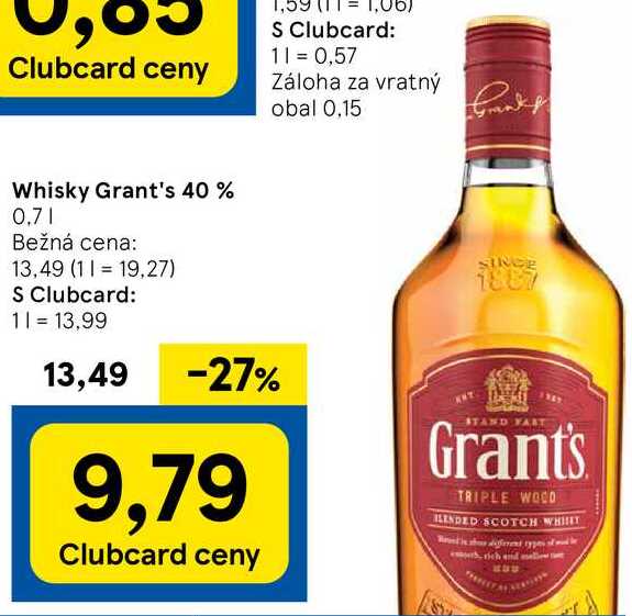 Whisky Grant's 40 %, 0,7 l 