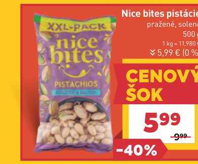 Nice bites pistácie pražené, solené 500g