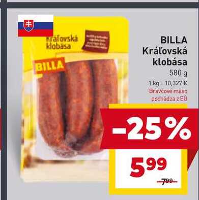 Kráľovská klobása 580 g