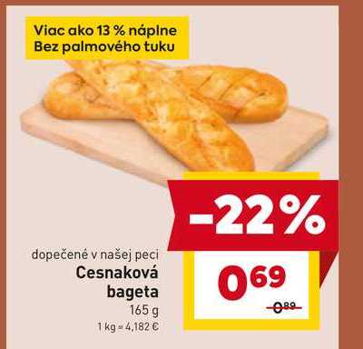 Cesnaková bageta 165 g 