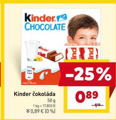 Kinder čokoláda 50 g