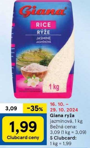 Giana ryža jazmínová, 1 kg 