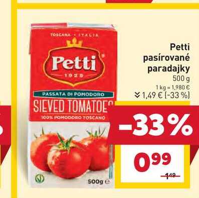 Petti pasírované paradajky 500 g  