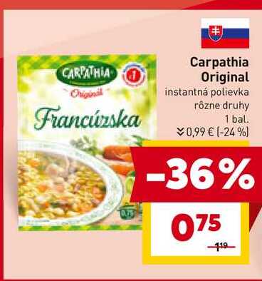 Carpathia Original instantná polievka rôzne druhy 1 bal. 