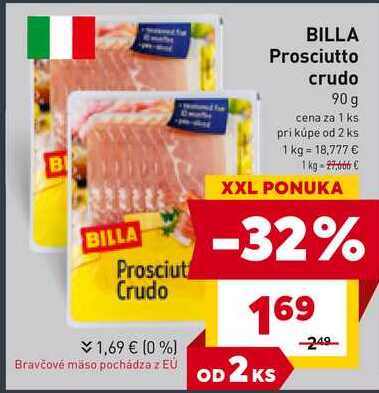 BILLA Prosciutto crudo 90 g 