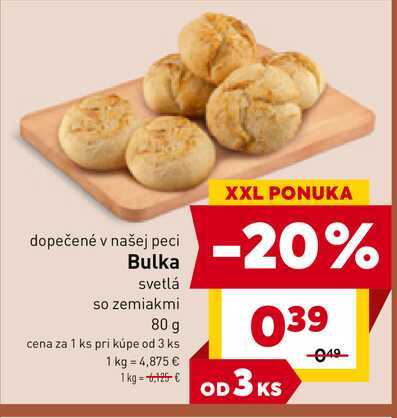 Bulka svetlá so zemiakmi 80 g 