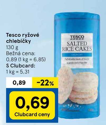 Tesco ryžové chlebíčky, 130 g 