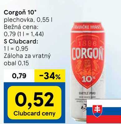 Corgoň 10°, 0,5 l