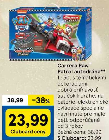 Carrera Paw Patrol autodráha