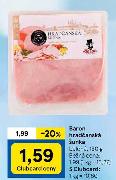 Baron hradčanská šunka, 150 g 