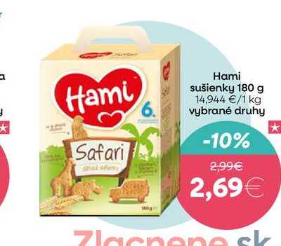 Safari Hami sušienky 180 g 