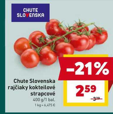 Chute Slovenska rajčiaky kokteilové strapcové 400 g/1 bal. 