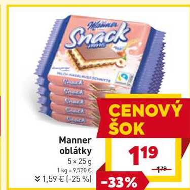 Shack Manner oblátky 5 x 25 g