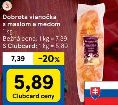 Dobrota vianočka s maslom a medom, 1 kg 