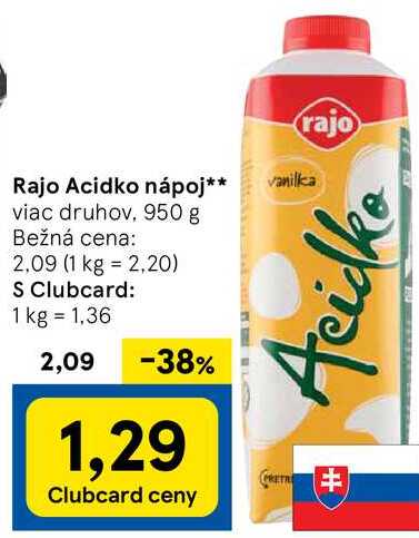 Rajo Acidko nápoj, 950 g