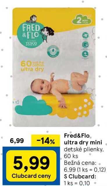 Fred&Flo ultra dry mini, 60 ks