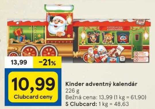 Kinder adventný kalendár, 226 g 