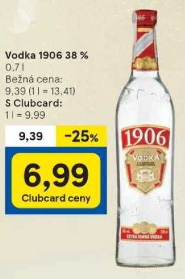 Vodka 1906 38 %, 0,7 l v akcii