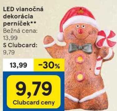 LED vianočná dekorácia perníček