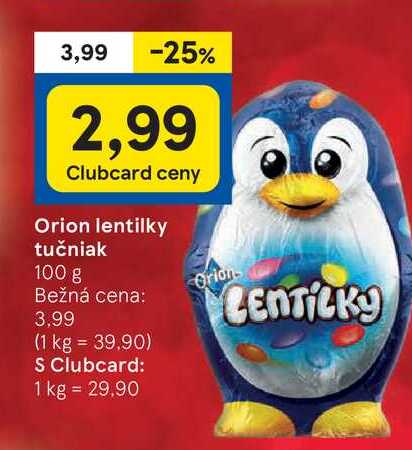 Orion lentilky tučniak 100 g 