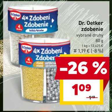 Dr. Oetker zdobenie vybrané druhy 80 g 