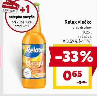 Relax viečko viac druhov 0,25l