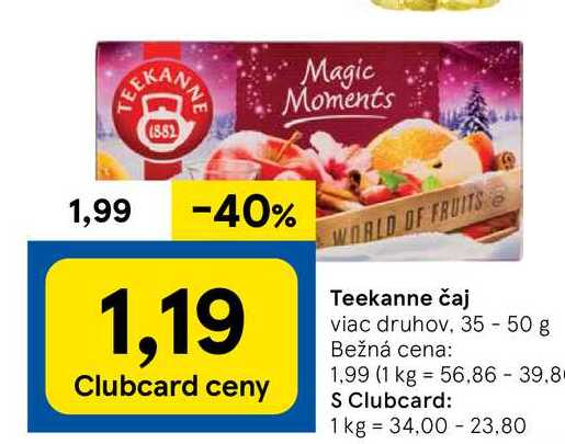 Teekanne čaj viac druhov, 35 - 50 g  v akcii