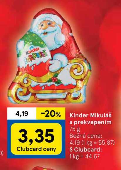 Kinder Mikuláš s prekvapením 75 g 